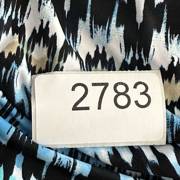 Fit 4U Swimsuit One Piece Sz 16 Blue Abstract Print Ruching Sweetheart Neckline - Picture 15 of 15